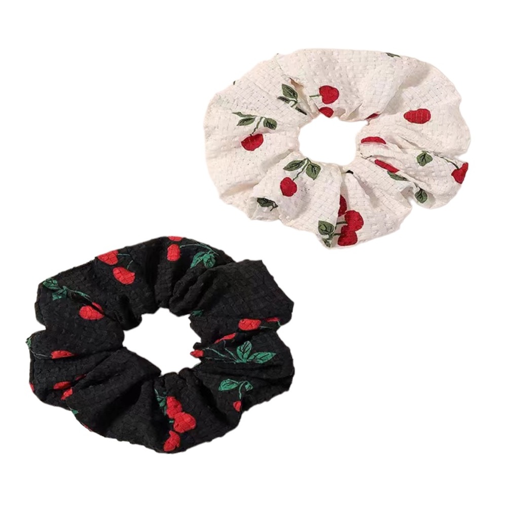 Cherry Fruit Hair Scrunchies-Set of 2